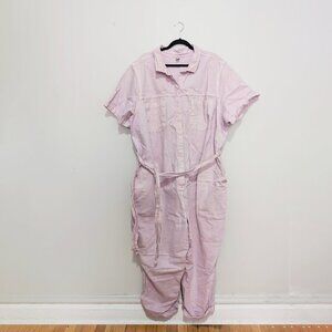 Old Navy Lavender Stone Washed Denim Jean Jumpsuit Coveralls Size 4X